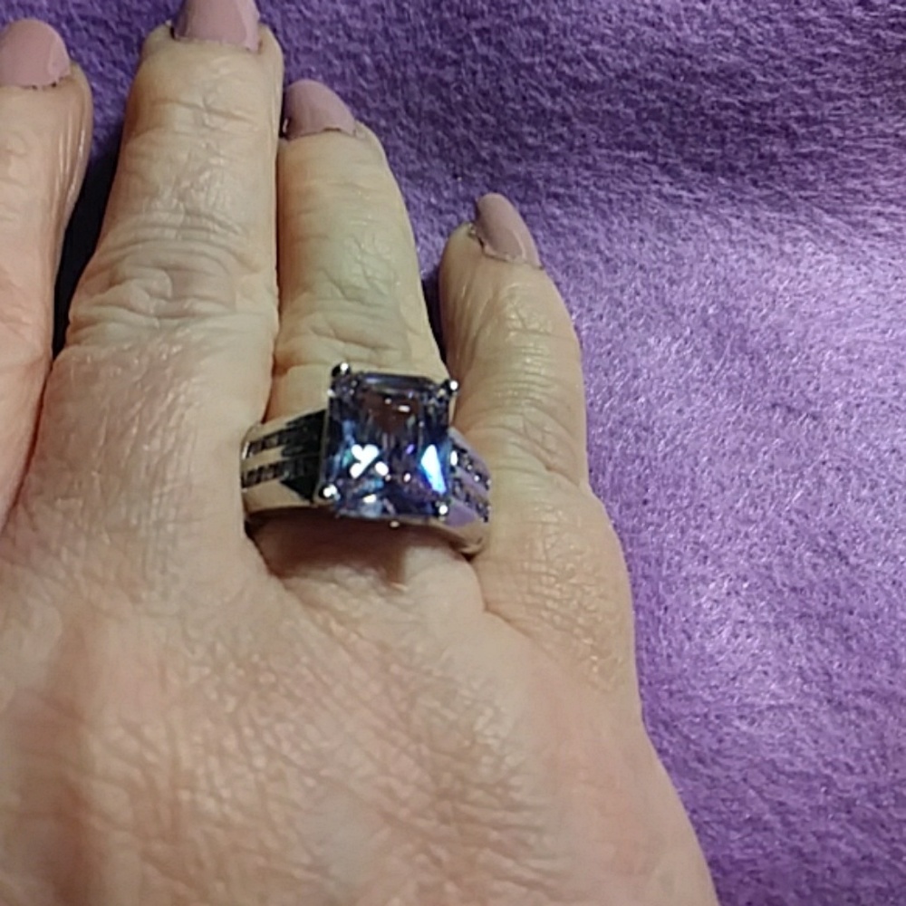 SOLD Sz9 Sterling silver amethyst ring new